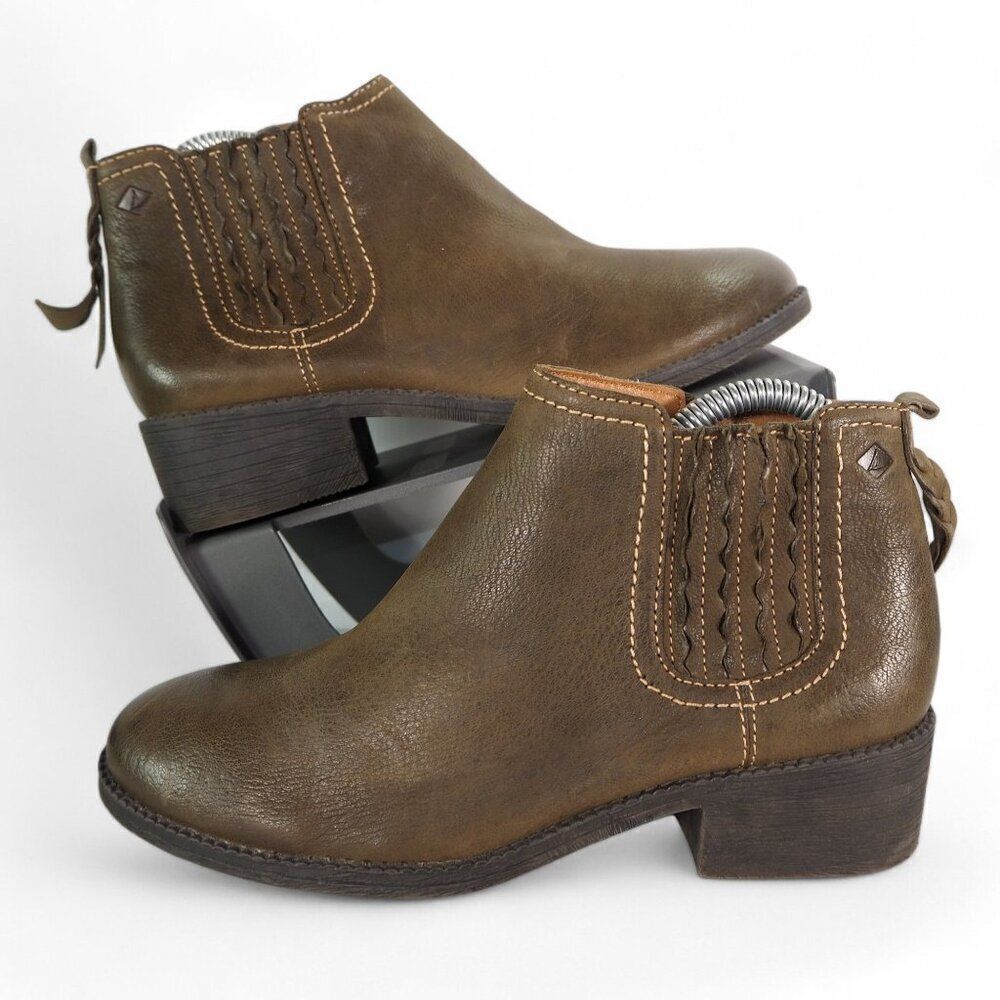 Sperry Top-Sider Juniper Bree Chelsea Ankle‎ Booties Brown STS99986 Women's 7M